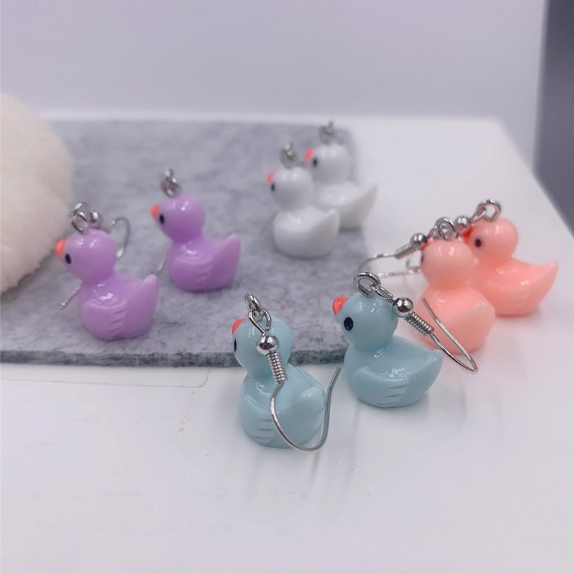 Fashion super cute little yellow duck small earrings for Korean Minimalist Women Gift Earrings Jewelry Wholesale - Image 2