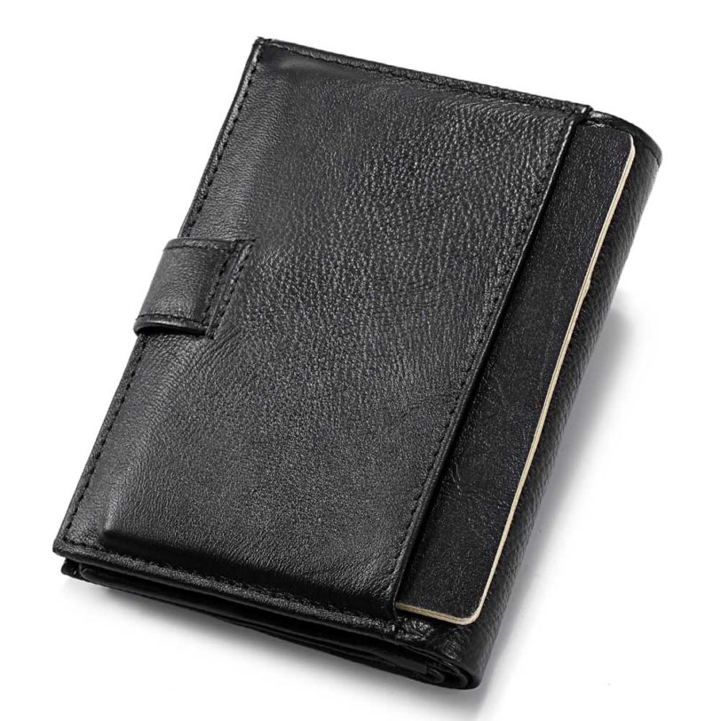 GZCZ Men RFID Genuine Leather Travel Passport Cover Case Document Holder Multi-Function Wallet Credit Card Holder Coin Purse - Image 3