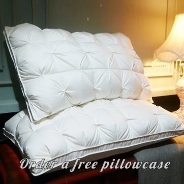 Goose Down Feather Bed Pillow for Sleep Pillow Pillow Core Five star Hotel Feather Velvet Neck