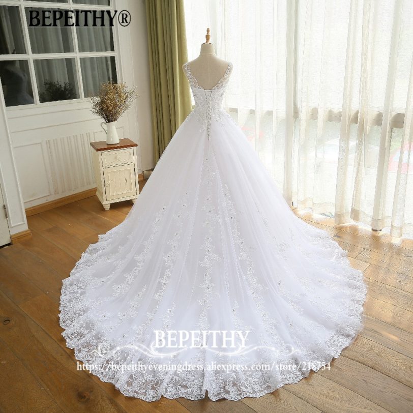 Gorgeous Ball Gown Wedding Dress With Lace Vestido De Novia Princesa Vintage Wedding Dresses Real Image Bridal Gown 2021 - Image 2