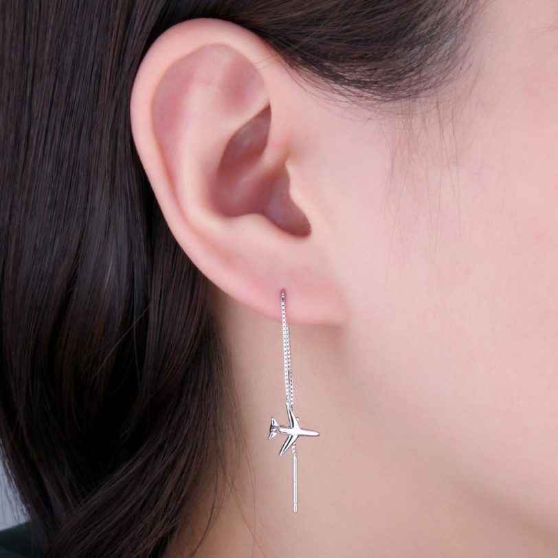 JewelryPalace Airplane Thread Drop Earrings 925 Sterling Silver Earrings For Women Girls Korean Earrings Fashion Jewelry - Image 3