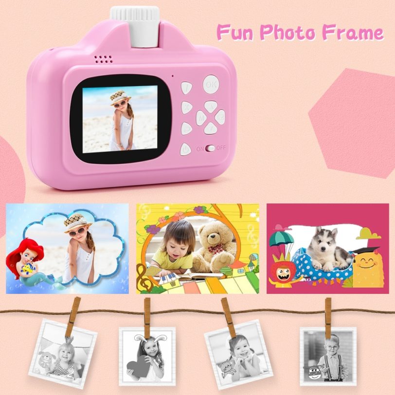 Kids Camera WIFI Instant Print Camera Thermal Printer Wireless WIFI Phone Printer 32GB Card 1080P HD Children Digital Camera Toy - Image 2