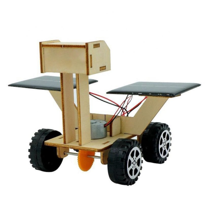 Kids DIY Assembly Solar Power Moon Rover Robot Model Scientific Experiment Toy