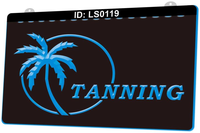 LS0119 Tanning Sun Care 3D Engraving LED Light Sign Wholesale and Retail