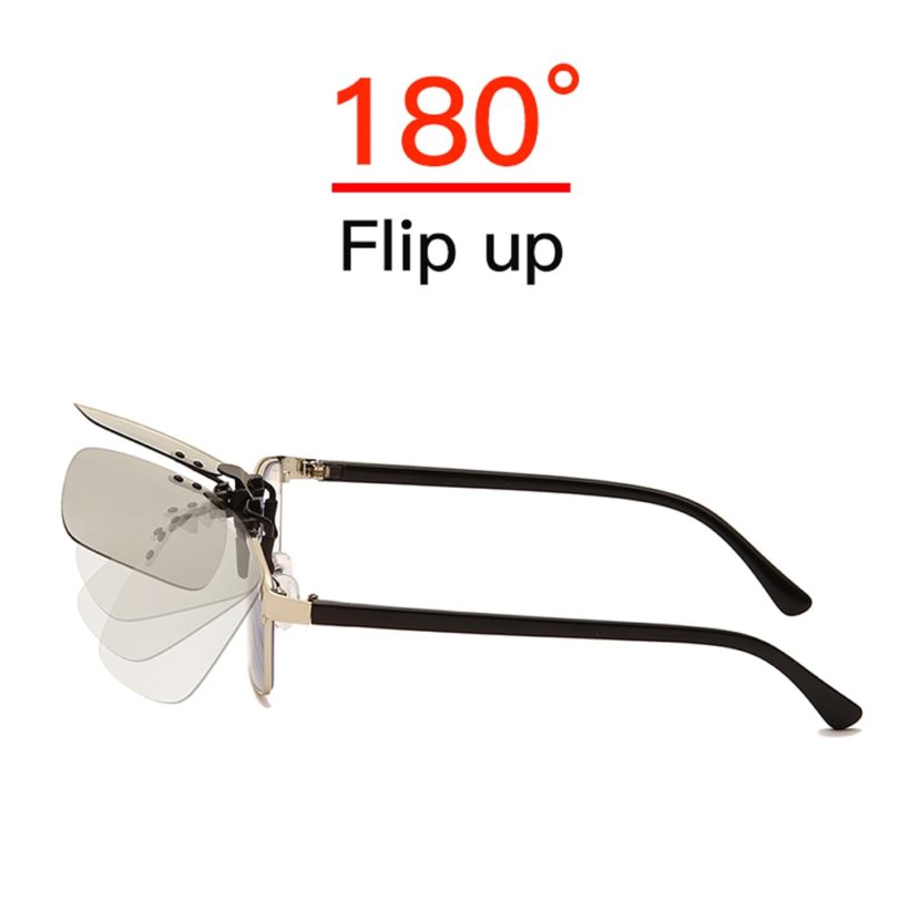 LongKeeper Polarized Photochromic Lenses Clip On Sunglasses Car Driver Goggles Anti UV Sun Glasses Driving Eyewear