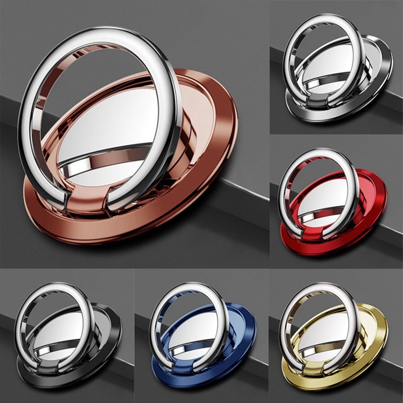 Luxury Spin Rotatable Phone Holder 360 Degree Rotatable Magnet Metal Finger Ring Smartphone Socket For Magnetic