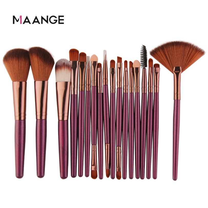 MAANGE 6/15/18/20Pcs Makeup Brushes Tool Set Cosmetic Powder Eye Shadow Foundation Blush Blending Beauty Make Up Brush Maquiagem