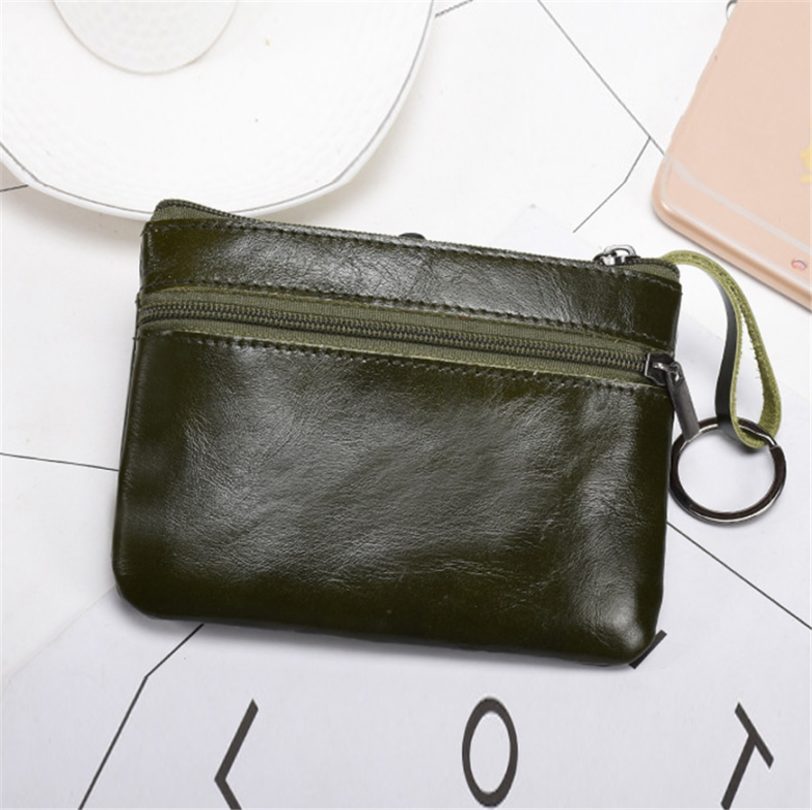 Mini Purse for Men Wallet Women Genuine Leather Zipper Vintage Short Lady Small Slim Female Women's Wallet Male Thin portomonee - Image 5