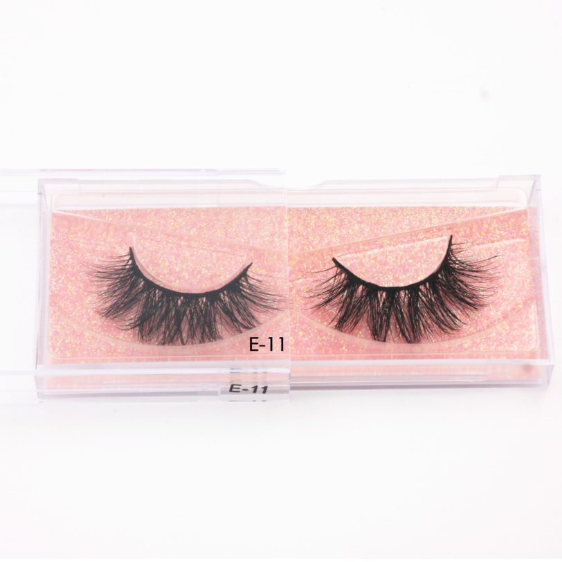 Mink Eyelashes Cruelty free Dramatic 3D Mink Lashes Full Strip Lashes Soft False Eyelashes Wispy Makeup Beauty Lashes Case E11 - Image 6