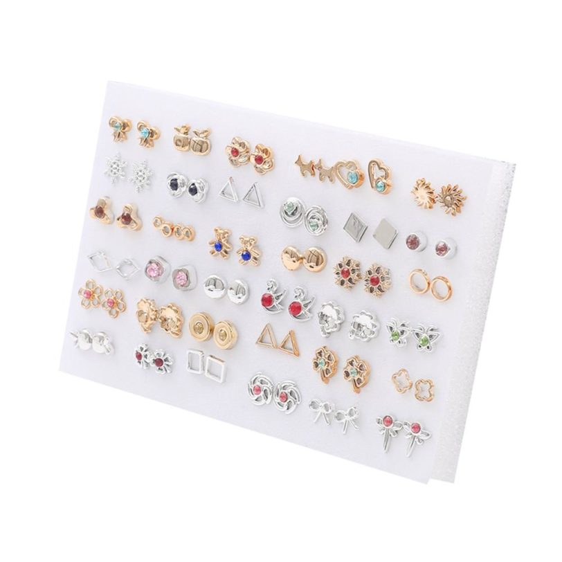 Mix Style Small Stud Earrings Set For Girls Women Cute Heart Child Earring Fashion Jewelry Gift - Image 3