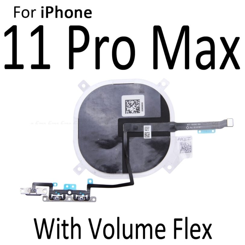 NFC Chip For iPhone X XR XS 11 Pro Max Wireless Charging Charger Panel Coil Sticker With Volume Button Flex Cable - Image 2