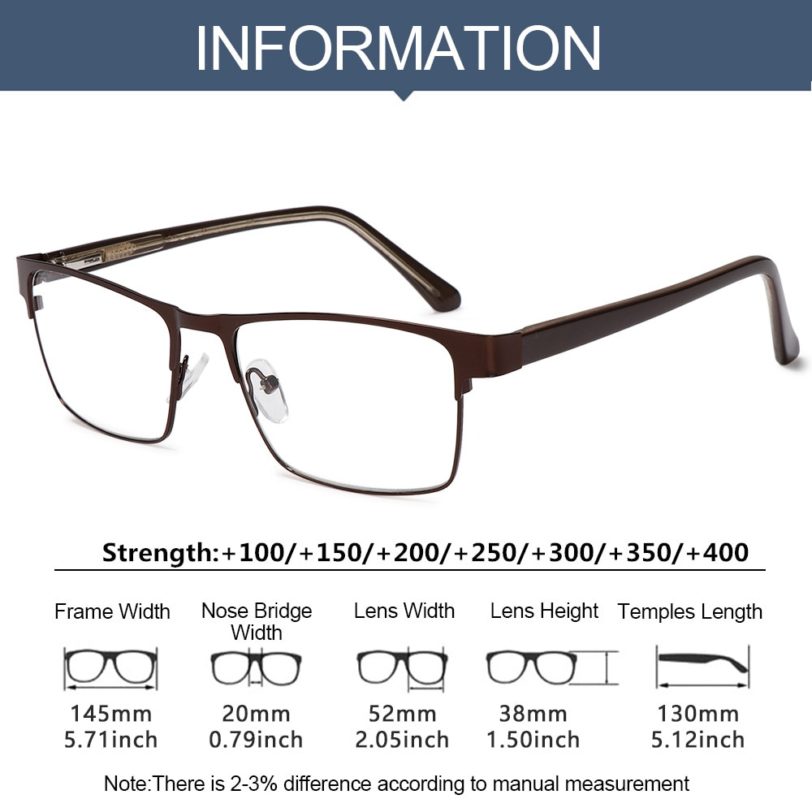 New Fashion Men Hot Titanium Alloy Business Reading Glasses Non Spherical Coated Lenses Retro Hyperopia Prescription Eyeglasses - Image 5