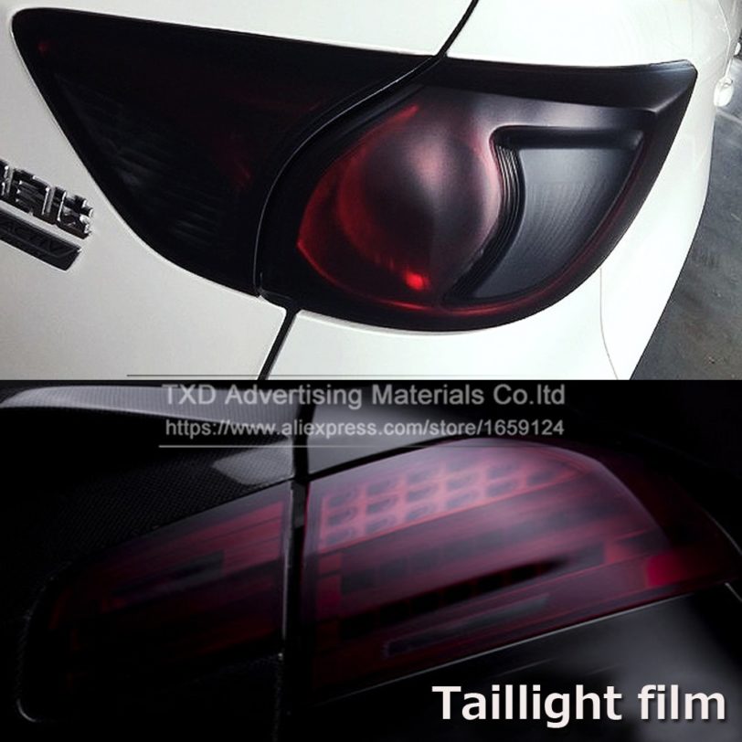 New arrival 30*100CM Matt black tail light Film Tint Taillight Motorbike Headlight Rear Lamp smoked Tinting Film Matt smoke film - Image 4