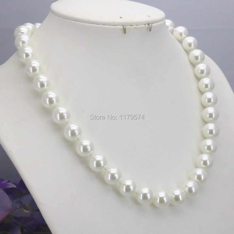 New arrival Christmas Gifts Women Girls 10mm White Round Shell Pearl Beads Necklace Bracelet Earrings Sets Jewelry Making Design - Image 5