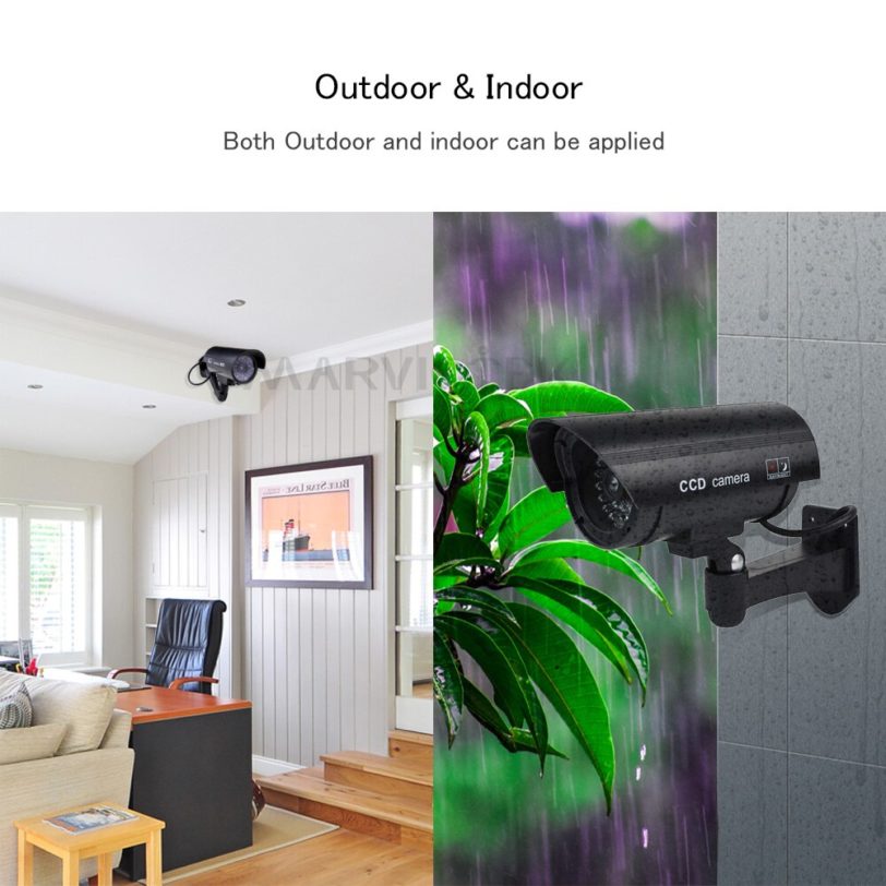 Outdoor Fake Camera Home Security Video Surveillance dummy camera cctv cameras videcam Mini Camera HD battery power Flashing LED - Image 6