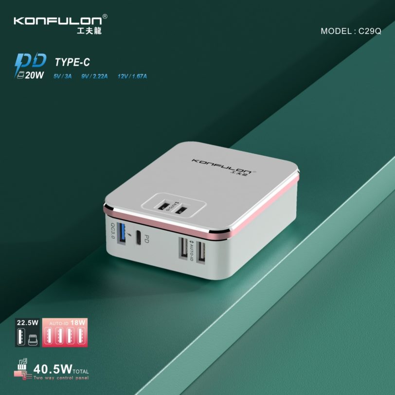 PD 20W Charger 6USB Mobile Charger US UK EU Plug Desktop зарядное устройство Mobile Phone Quick Wall Charger For Andorid Xi - Image 4