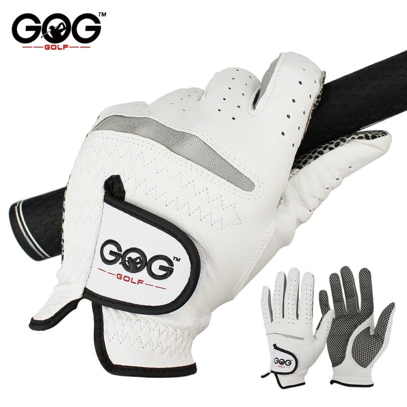 Pack 1 Pcs Golf Gloves Men Left Right Hand Soft Breathable Pure Sheepskin Genuine Leather With Anti-Slip Granules Men Golf Glove - Image 3