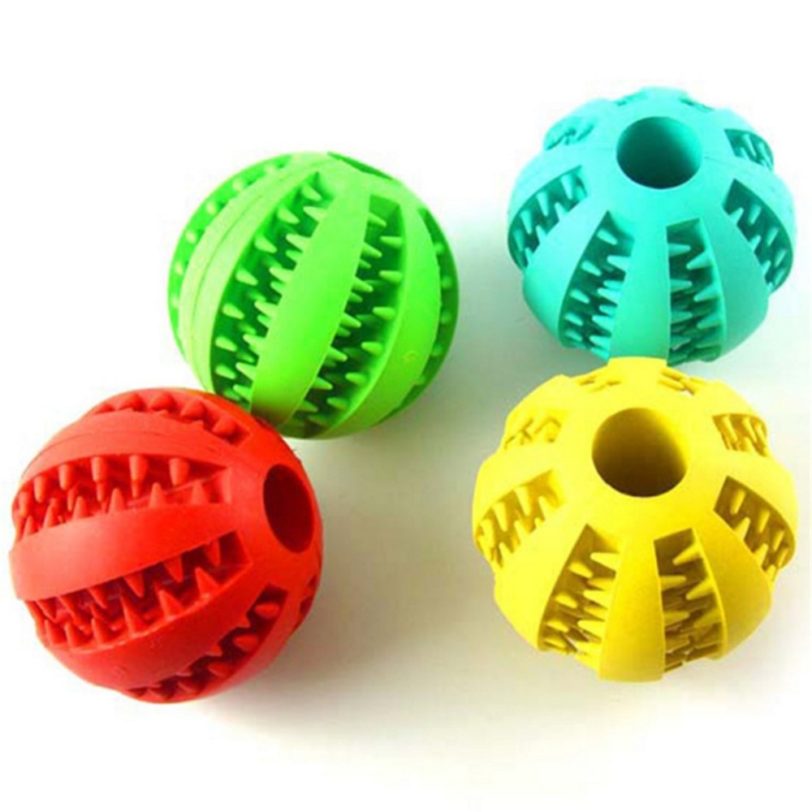 Pet Dog Toy Interactive Rubber Balls Pet Dog Cat Puppy Chew Toys Ball Teeth Chew Toys Tooth Cleaning Balls Food