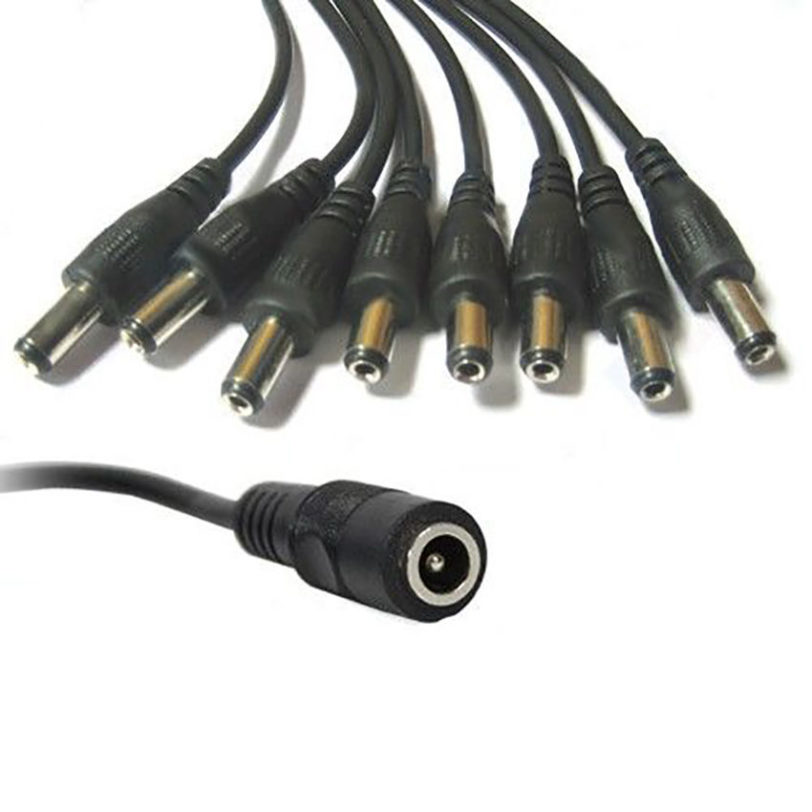 Power Supply Cable DC 1 to 8 Power Splitter Adapter Cable for Security CCTV Camera - Image 2