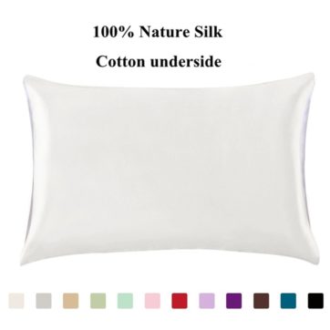 SISISILK Silk Pillowcases One Side Free Shipping 100 Mulberry Pillow Case with Hidden Zipper for Hair