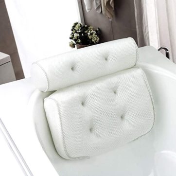 SPA Bath Pillow with Suction Cups Neck and Back Support Headrest Pillow Thickened for Home Hot