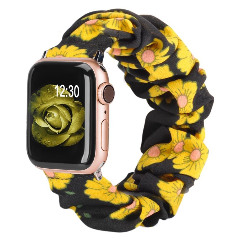 Scrunchie Strap for apple watch band 40mm 44mm 42mm 38mm iwatch women girl Stretchy bracelet apple watch 5 4 3 SE 6 - Image 2