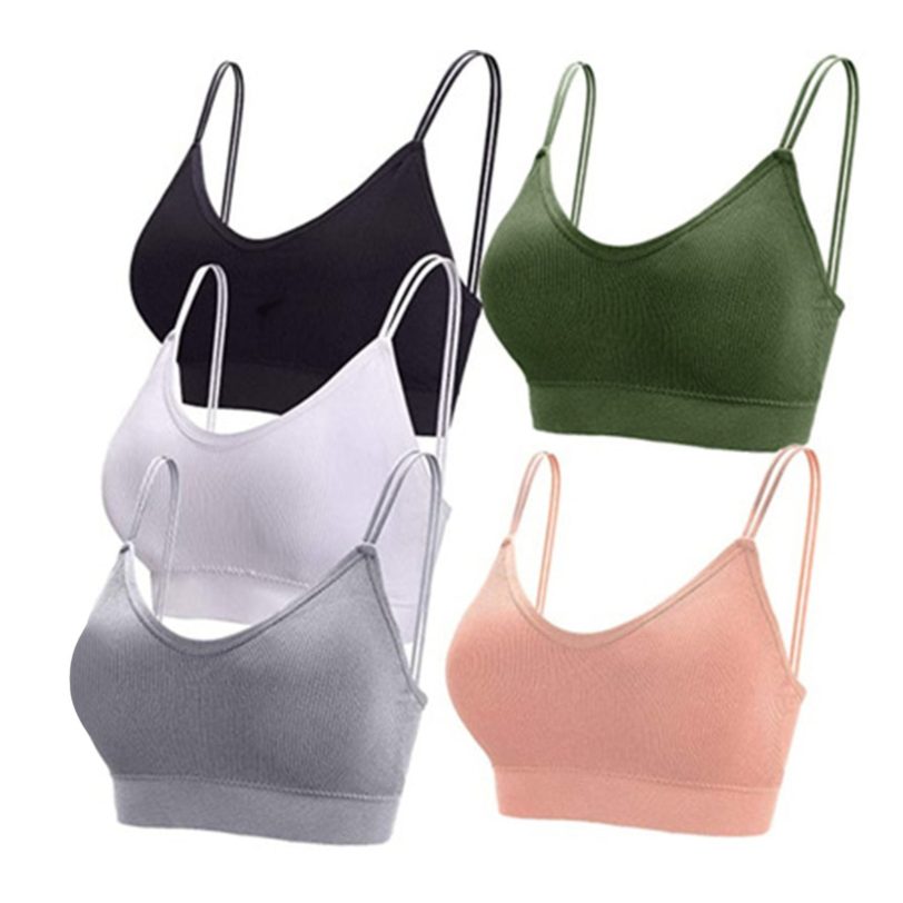 Seamless Vest Bra Tops Slim New Crop Top Without Steel Ring Women Solid Color Breathable Beauty