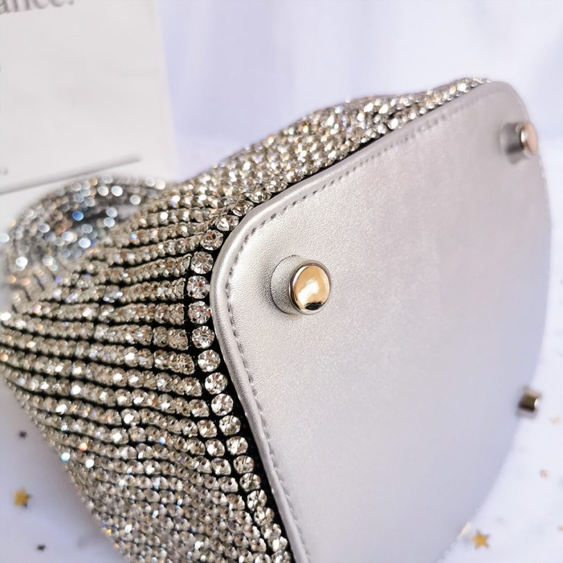 Shiny Diamonds Evening Clutch Bag Women Korean Soft Rhinestone Purse Ladies Top Quality Chain Crystal Shoulder Bags Dinner Party - Image 5