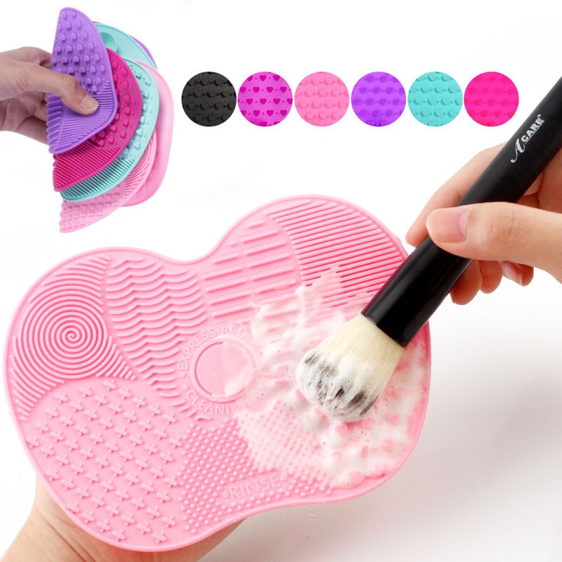 Silicone Makeup Brush Cleaner Foundation Makeup Brush Scrubber Board Pad Make Up Washing Brush Gel Cleaning