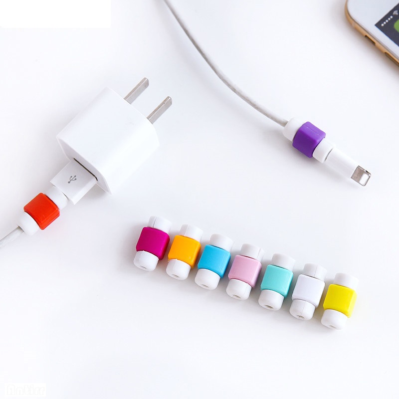 Silicone USB Cable Protector Earphone Wire Cord Protection Cover Data Charger line Protective Sleeve For Apple 1