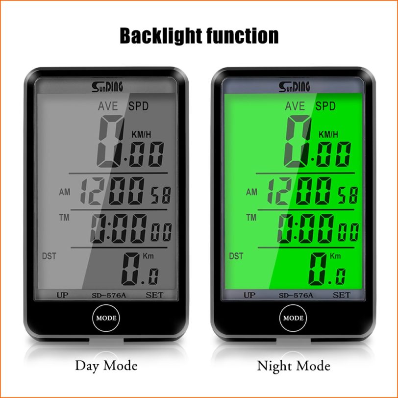 Sunding Bike Wired Computer Speedometer Odometer Cycling Bicycle Waterproof Measurable Temperature Clock Sports Accessories 576A - Image 2