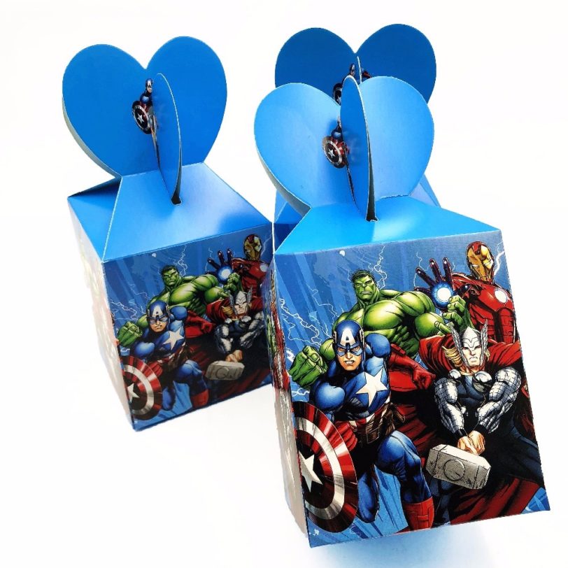 The Avengers Cartoon Candy Boxs Paper Bags Baby Shower Gift Birthday Infantiles Decoracion Event Party Supplies 6pcs/set - Image 4