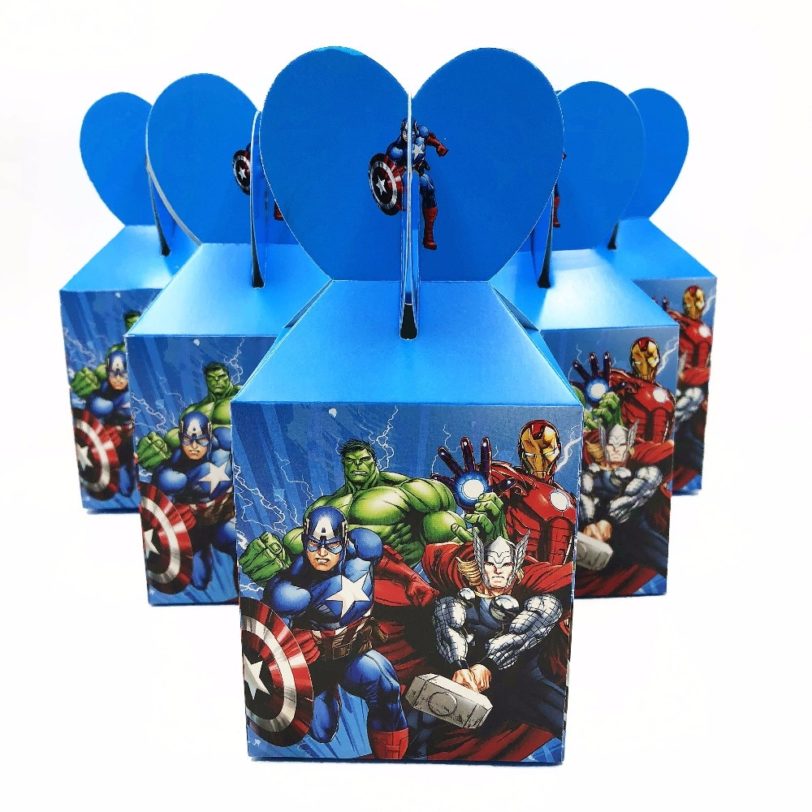 The Avengers Cartoon Candy Boxs Paper Bags Baby Shower Gift Birthday Infantiles Decoracion Event Party Supplies 6pcs/set - Image 6