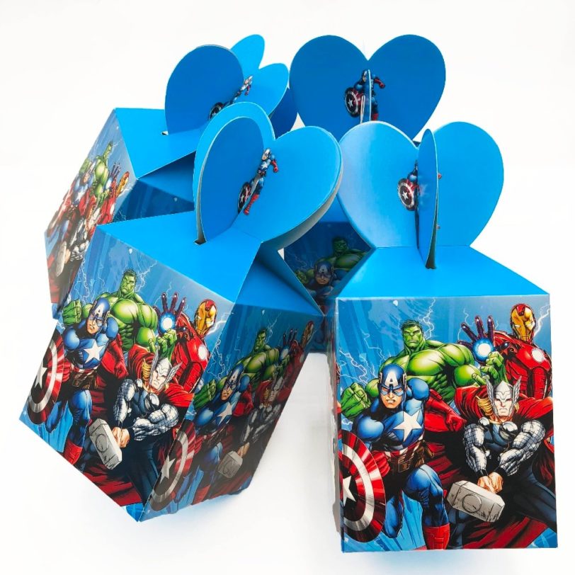 The Avengers Cartoon Candy Boxs Paper Bags Baby Shower Gift Birthday Infantiles Decoracion Event Party Supplies 6pcs/set - Image 2