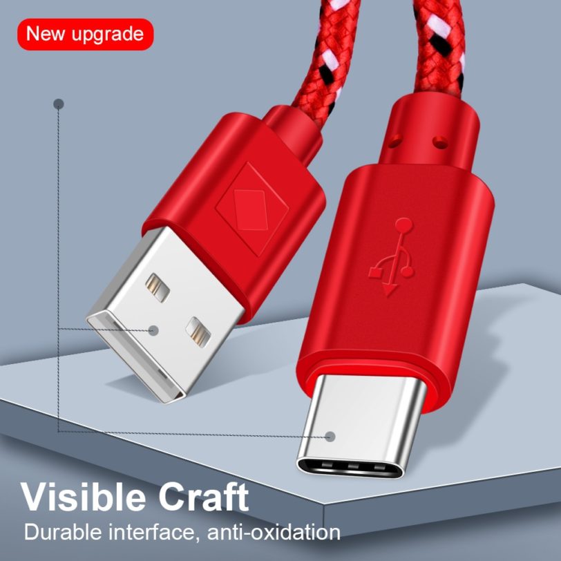 USB Type C Charger Cable for Redmi note 8 Samsung USB C Fast Charging Cable USB Type-C Wire For Huawei P30 Pro - Image 2