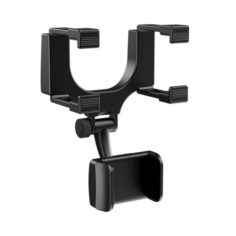 Universal 360° Car Rearview Mirror Mount Stand Holder Cradle For Cell Phone GPS Car Rear View Mirror Holder - Image 2