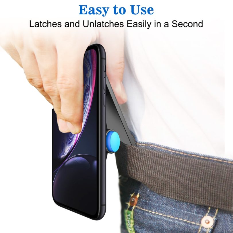 Universal Portable Snap Closure Belt Clip Phone Holder Horizontal/Vertical Running Quick-release Waist Clip For Samsung iPhone - Image 2