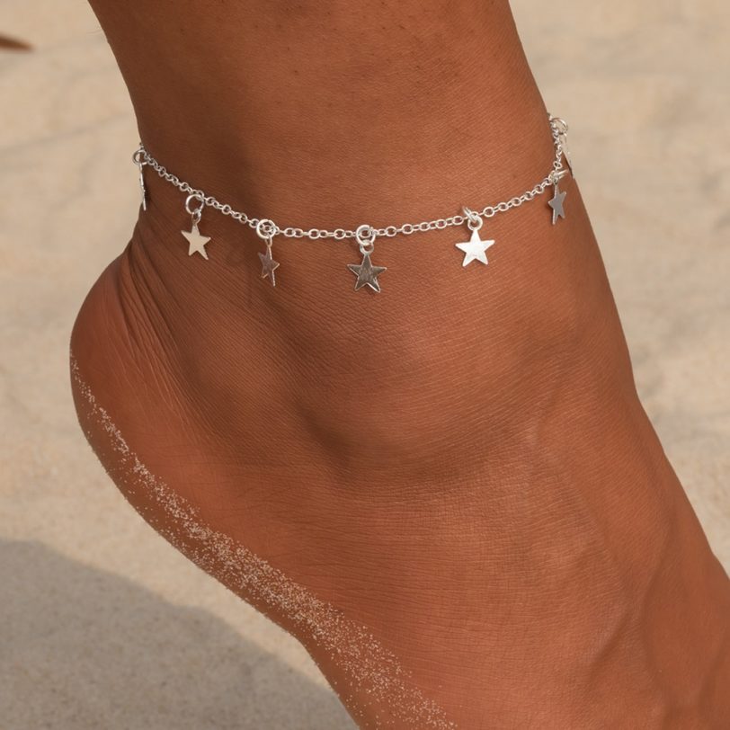 Vienkim Star Pendant Anklet Foot Chain Summer Yoga Beach Leg Bracelet Charm Anklets Jewelry Gift - Image 2