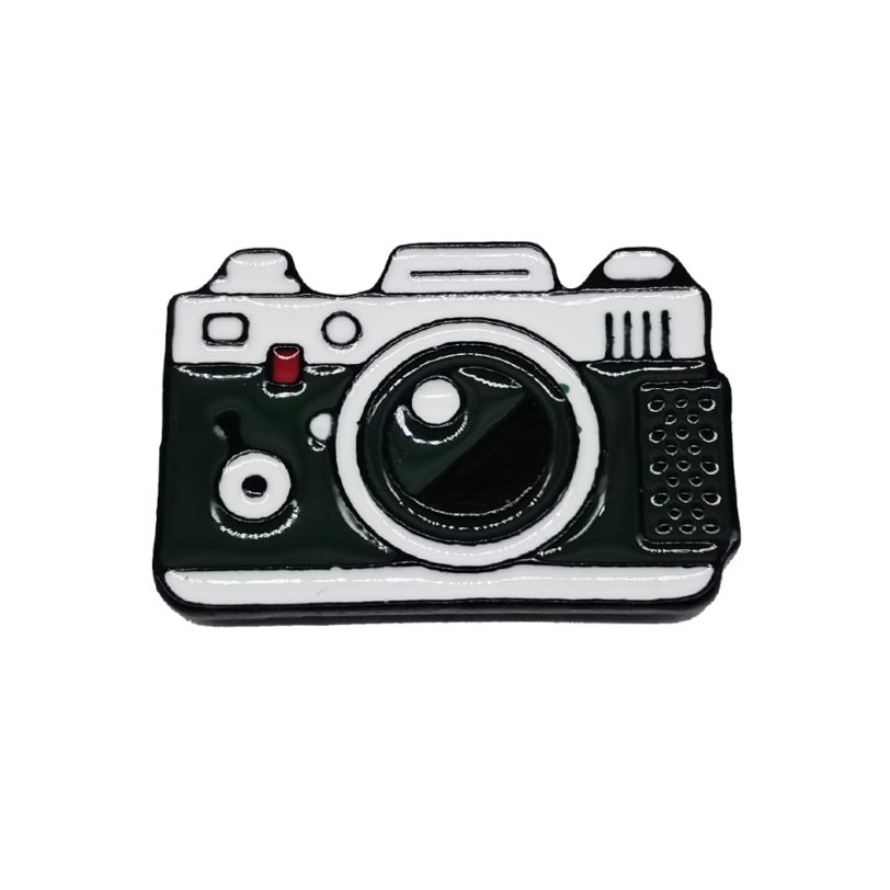 Vintage Black White Badge Camera Enamel Pin Custom Brooch Bag Clothes Lapel Pin Outdoor Photography Jewelry Gift - Image 2