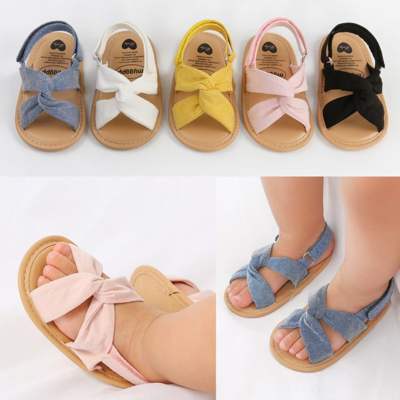 0-18M Newborn Baby Girls Summer Shoes Sandals First Walkers Newborn Shoes Casual Soft Sole Sandals Toddler Shoes - Image 2