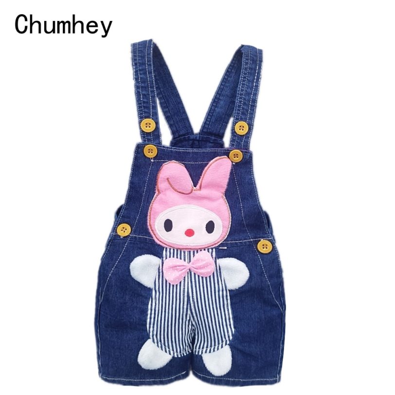 1 2 3T Baby Clothing Boys Girls Jeans Overalls Shorts Toddler Infant Denim Rompers Cute Cartoon Bebe Pants Summer Bib Clothes - Image 2