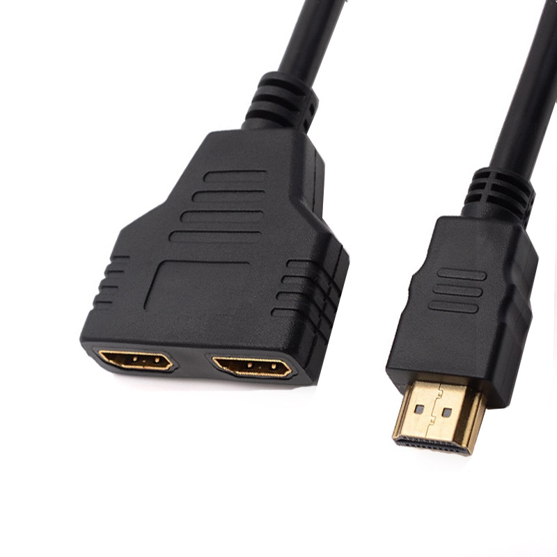 1 In 2 Out HDMI compatible Cable Splitter Cable Switcher Adapter Converter For HDTV Tablet XBOX