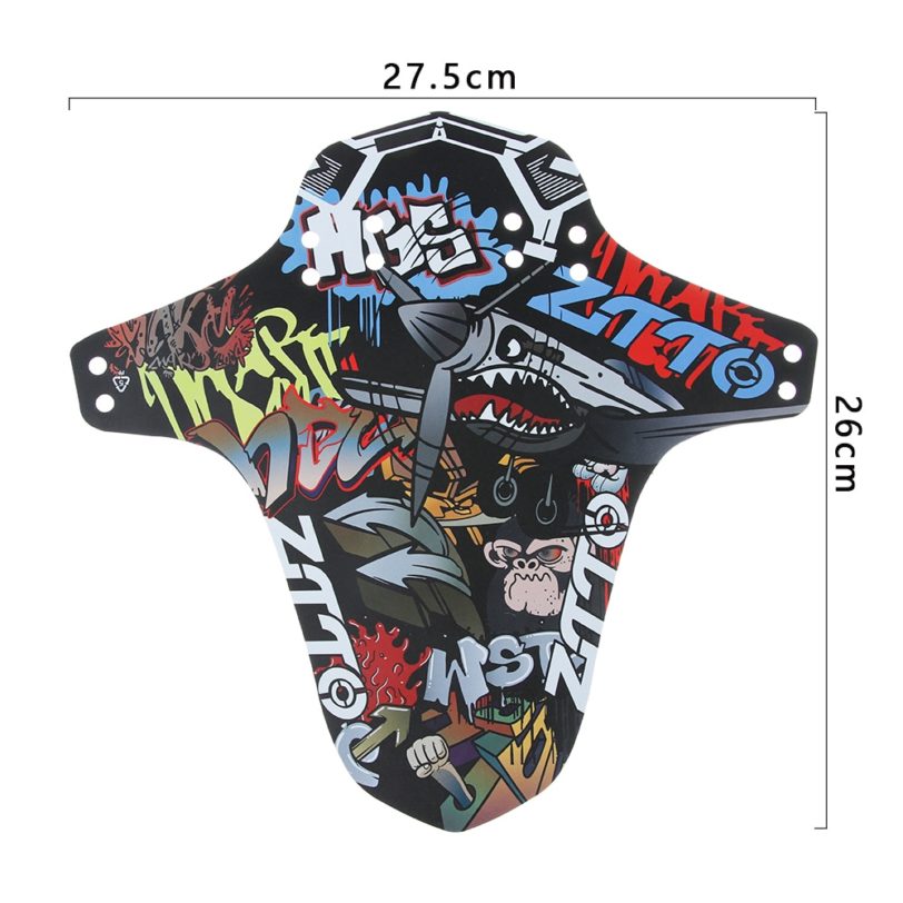 1 PC MTB Bike Colorful Pattern Front Back Fender Mountain Bicycle Short Long Mudguards Road Cycling 2