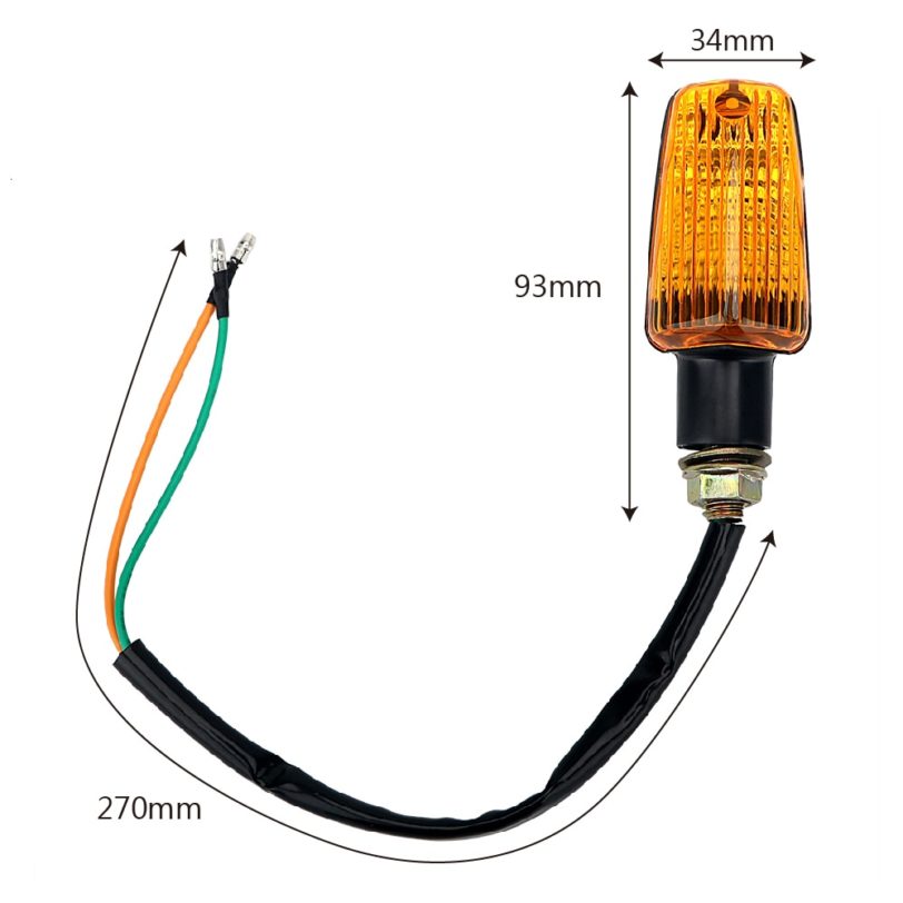 1 Pair Motorcycle Flasher Blub Turn Signal Lamp Universal DC 12V Motorbike Indicator Light Amber Blinker Bulb 8W - Image 2