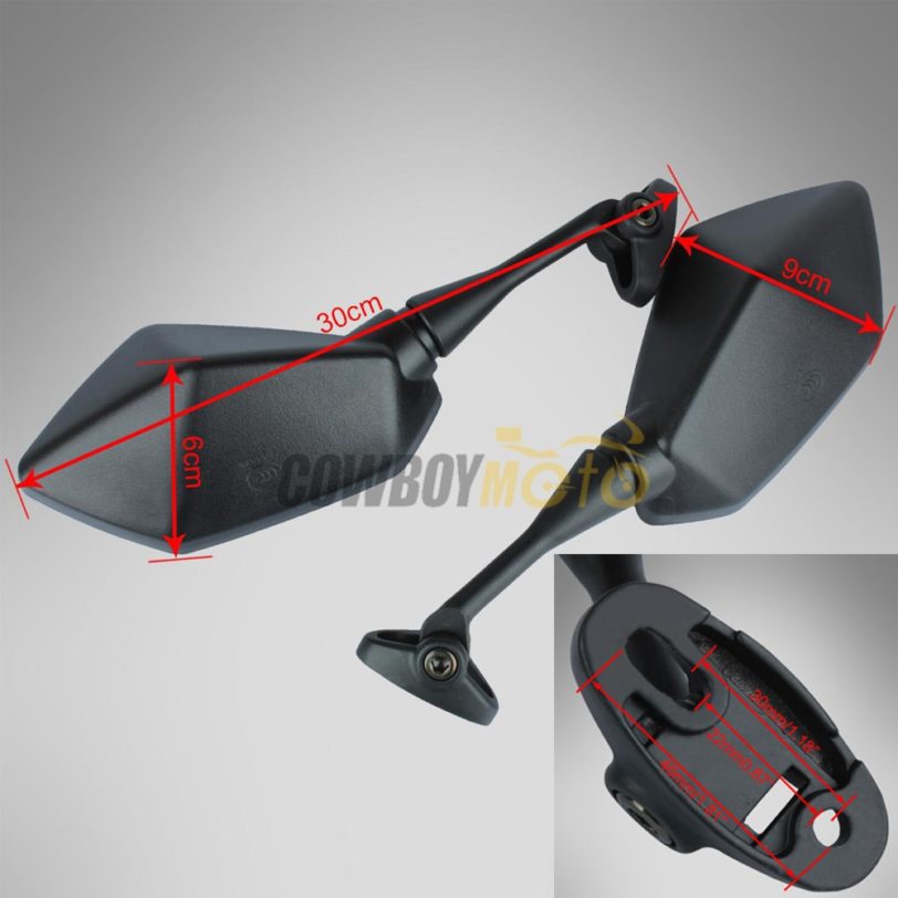 1 Pair Motorcycle Rearview Side Mirrors For Honda CBR900 919 929 954 98 03 HYOSUNG GT 4