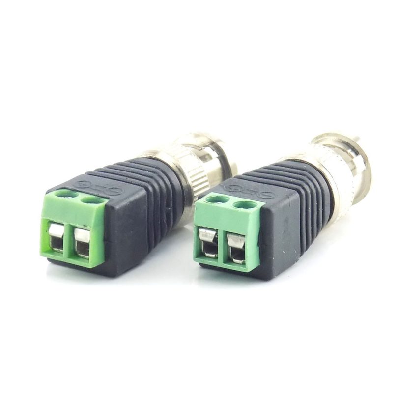 100Pcs wholesale BNC DC Male Connector Plug Adapter Video Balun Coax CAT5 for CCTV Camera Security Surveillance Accessories H10 - Image 4