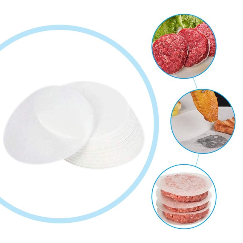 100pcs Round Hamburger Oil Blotting Paper BBQ Grill Paper Absorbing Sheet - Image 5