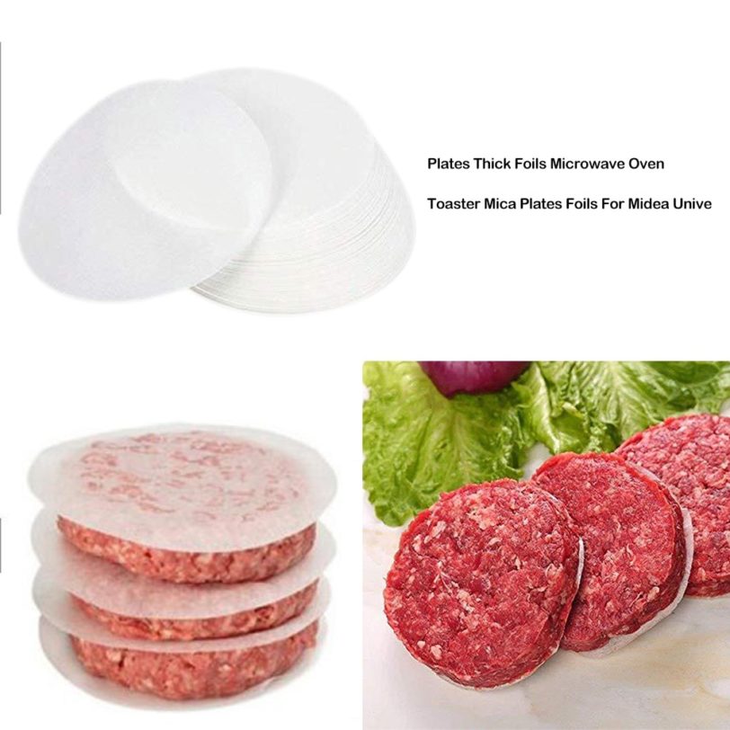 100pcs Round Hamburger Oil Blotting Paper BBQ Grill Paper Absorbing Sheet - Image 2