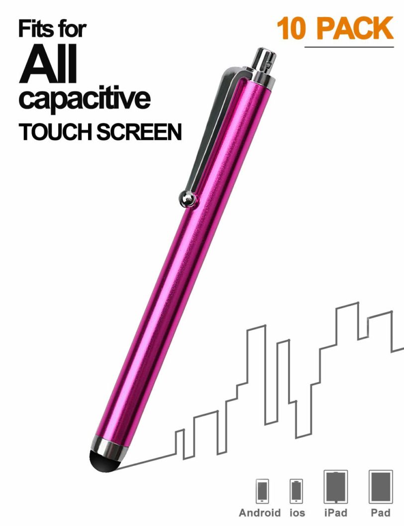 10Pcs/Set Capacitive Pen Colorful Metal Touch Screen Stylus Pens for Iphone XR XS MAX Samsung Smart Phone Tablet Drop Shipping - Image 3