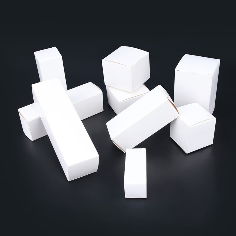 10pcs/20pcs/General purpose white small gift box packaging box 350g square blank cardboard box spot cosmetics color box - Image 2